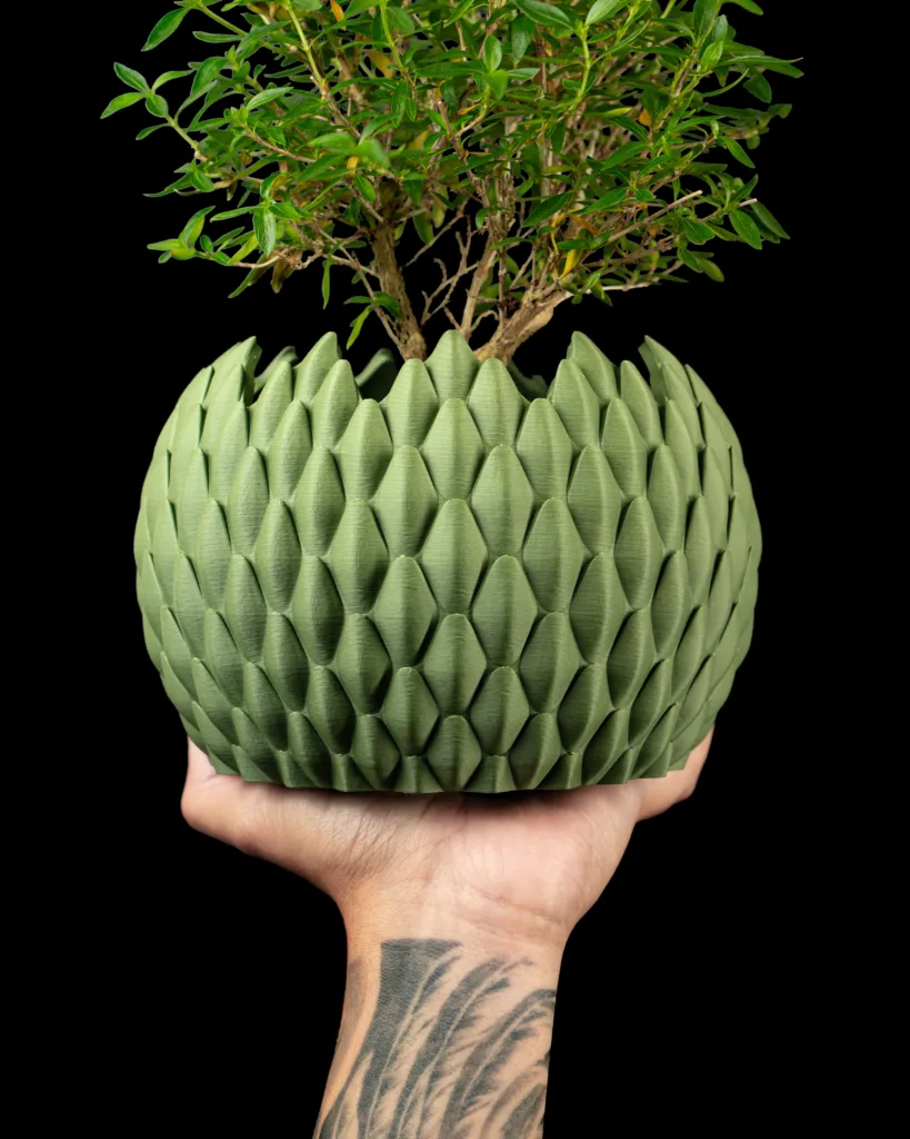 Květináč DRAGONSCALE 3D tisk, květináč, kytky, truhlík